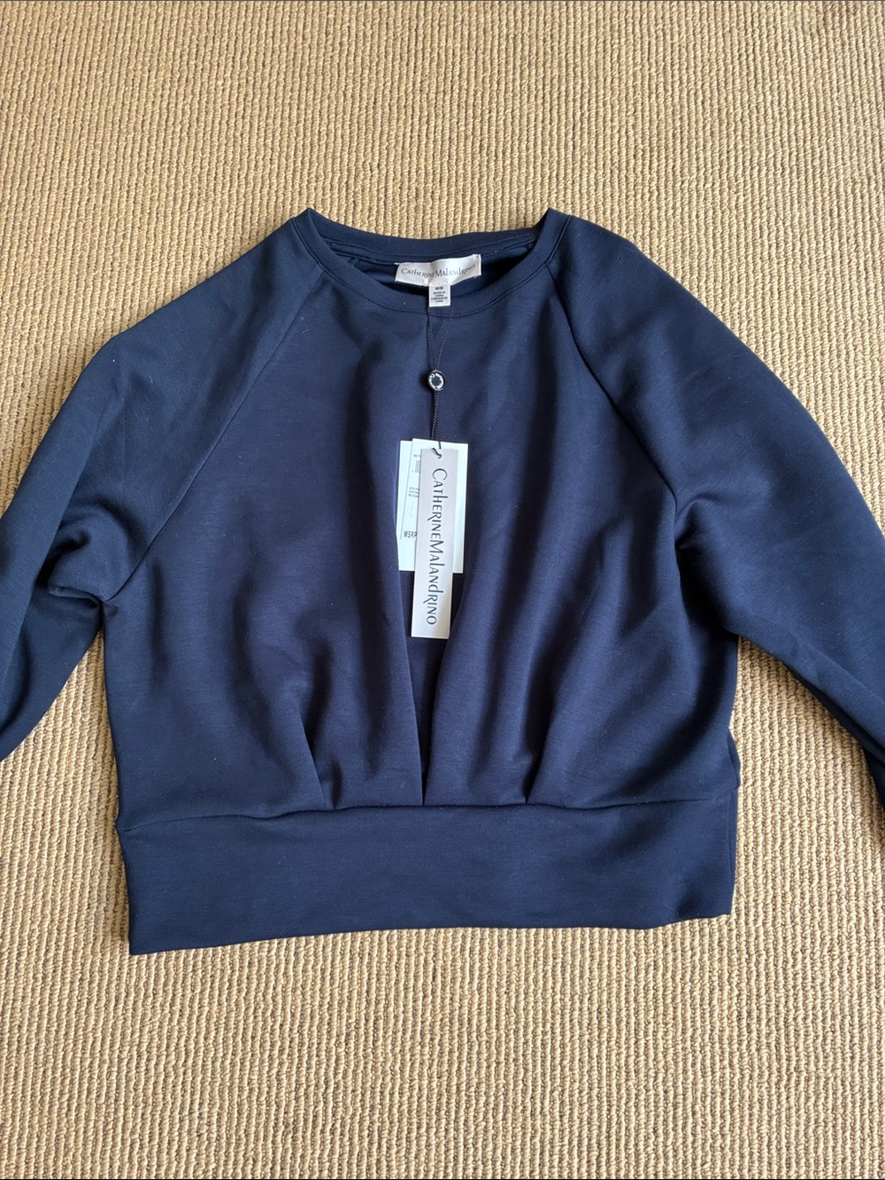 Catharine Maladrino Dark Navy Crewneck Sweatshirt